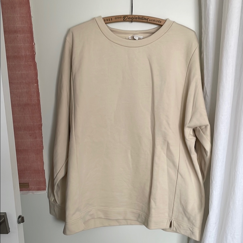 COS - Cream Long Sleeve Sweatshirt